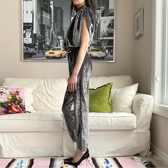 Vintage silver threaded jumpsuit - Picture 4 of 16
